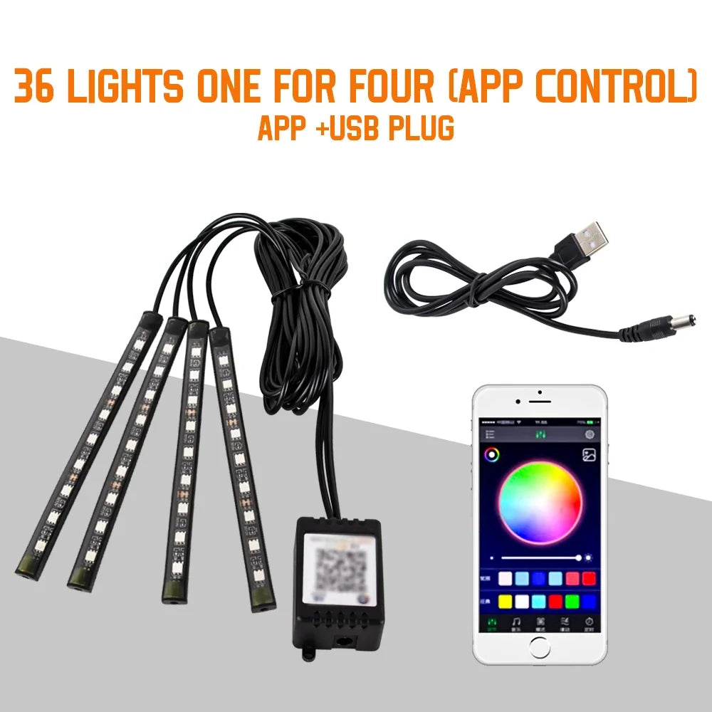 Striscia LED RGB per Interni Auto